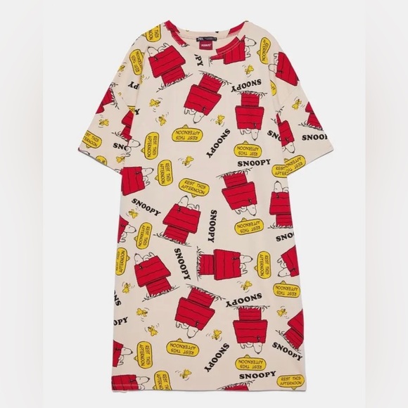 Zara Snoopy T-Shirt Dress - Picture 1 of 4